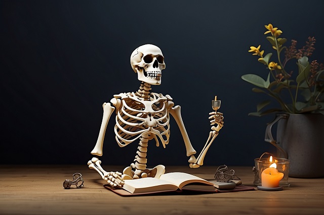 Skeleton telling Overlord jokes